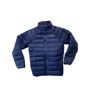 Patagonia Kids Navy Blue Zip-Up Quilted Puffer Down Jacket Size Medium